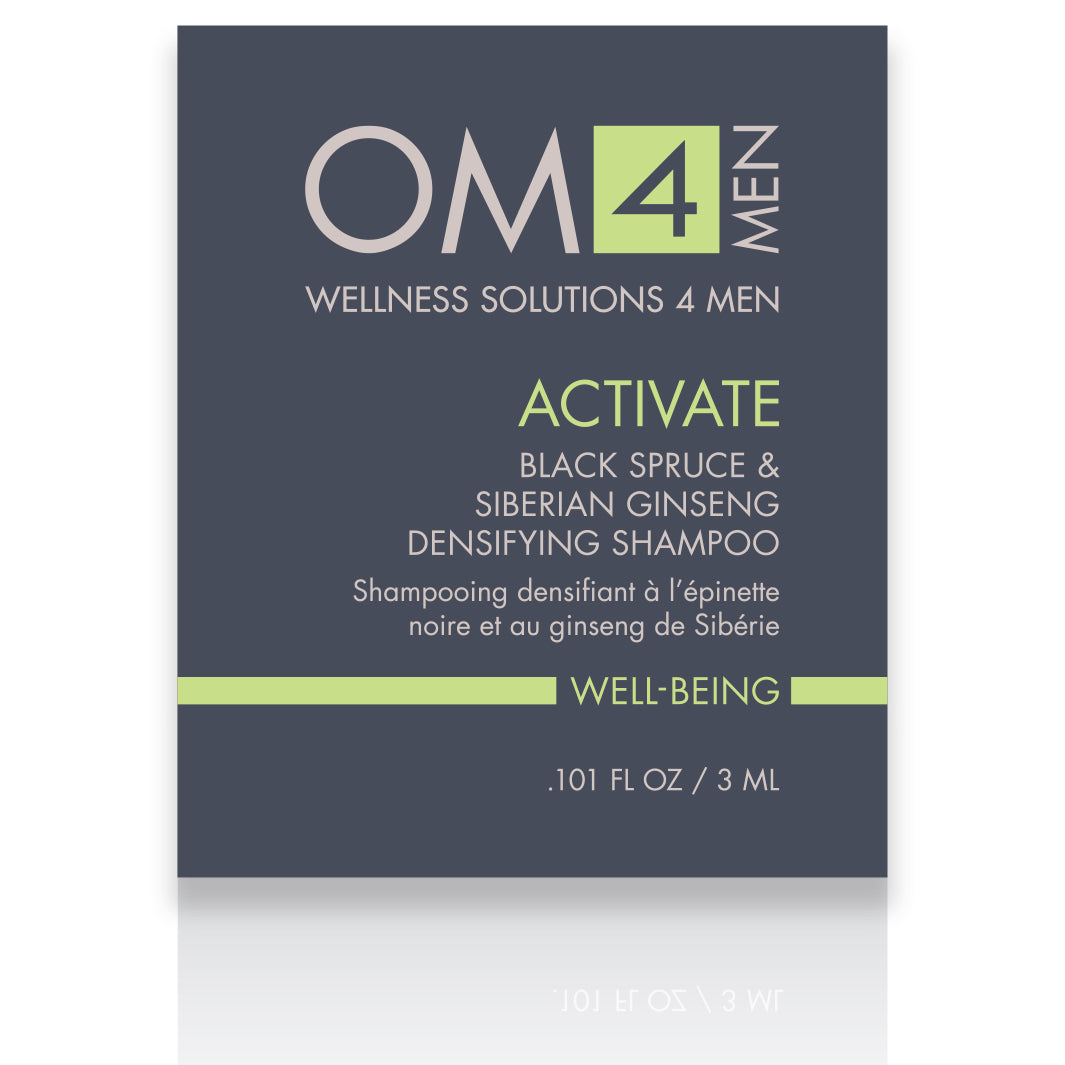 Organic Male OM4 Activate: Black Spruce & Siberian Ginseng Hair Densifying Shampoo - Sample Size
