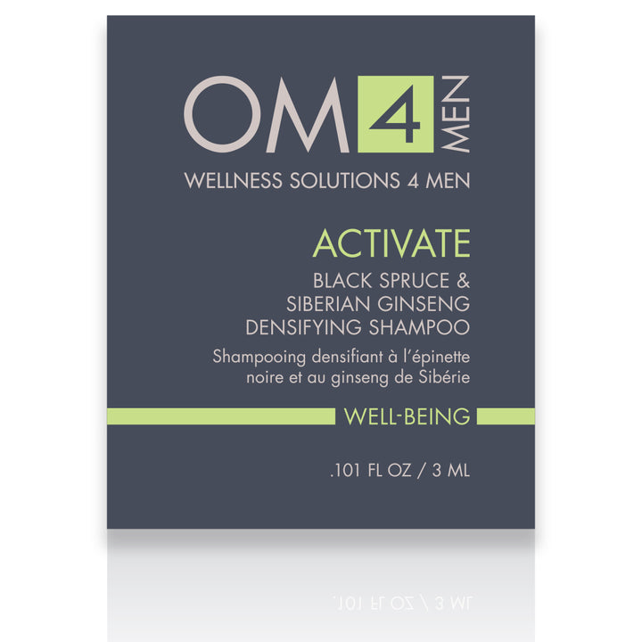 Organic Male OM4 Activate: Black Spruce & Siberian Ginseng Hair Densifying Shampoo - Sample Size