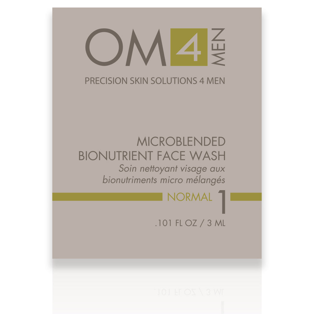 Organic Male OM4 Normal Step 1: Microblended Bionutrient Face Wash - Sample Size