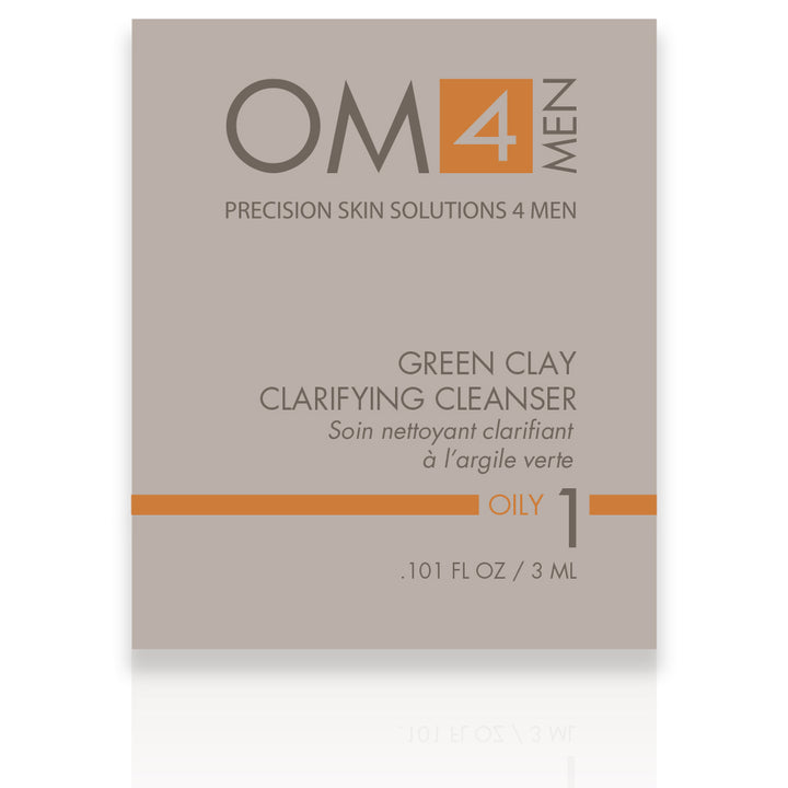 Organic Male OM4 Oily Step 1: Green Clay Clarifying Cleanser - Sample Size
