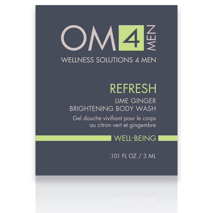 Organic Male OM4 Refresh: Lime Ginger Brightening Body Wash - Sample Size