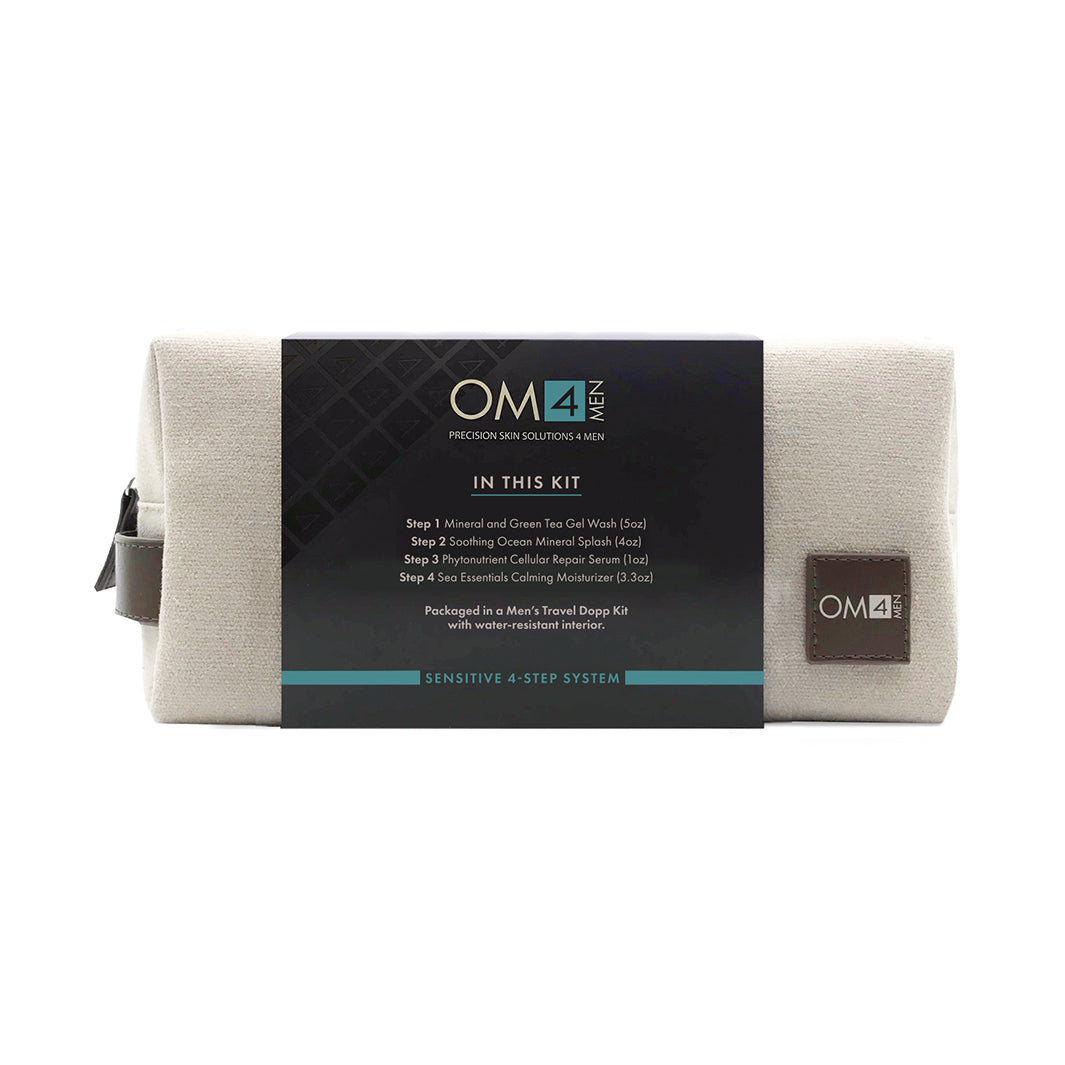 Organic Male OM4 Sensitive 4-Step RegiMEN & Travel Bag